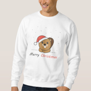 Moletom Beaver Christmas Snow Winter Animals Beaver
