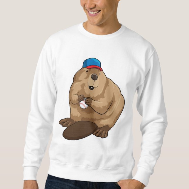 Moletom Beaver no Baseball com Baseball (Frente)