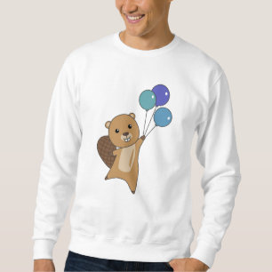 Moletom Beaver Sumsi Balões Engraçados Animais Para Crianç