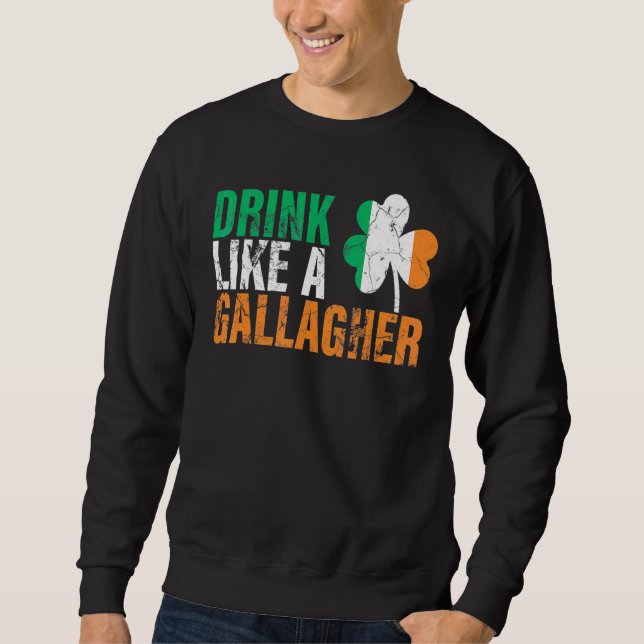 Moletom Beba Como Um Galagher Engraçado Dia de São Patríci (Frente)