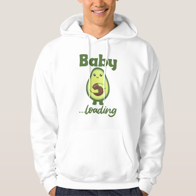 Moletom Bebê Carregando Engraçado Grávida Avocado Mãe (Frente)