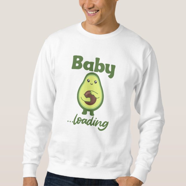 Moletom Bebê Carregando Engraçado Grávida Avocado Mãe (Frente)