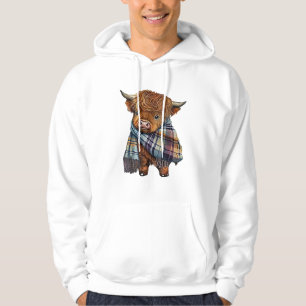 Moletom Bebê De Vaca Na Terra Sudosa E Xadrez De Scarf