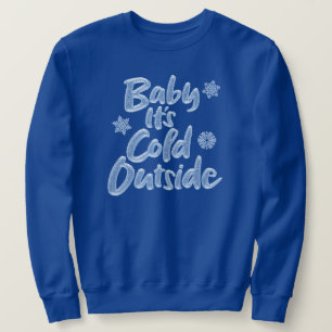 Moletom Bebê Está Frio Lá Fora - Azul Gelado Natal Cong