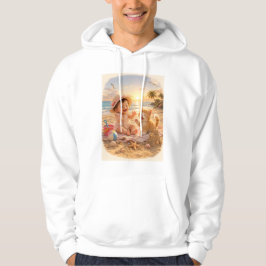 Moletom Bebê na Praia e Alegria do Castelo de Areia do Gat