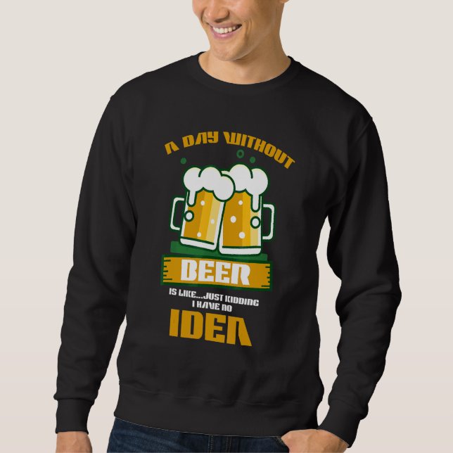 Moletom Beber Cerveja Álcool Bateria Baixa Precisa Cerveja (Frente)