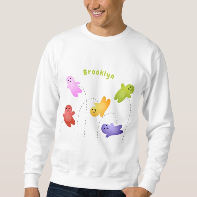 Moletom Bebês bonitos de geleia doce desenho animado (Frente)