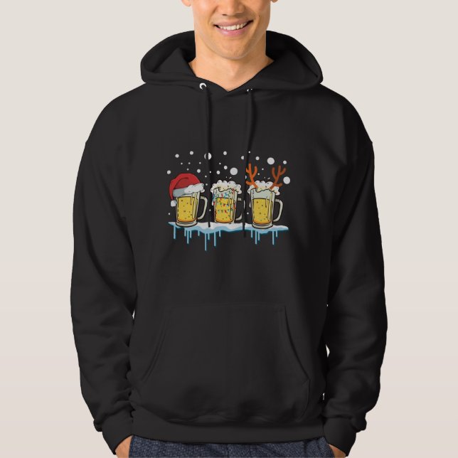 Moletom Bebidas Natal Mugs Santa Hat Xmas Luzes Reincervej (Frente)