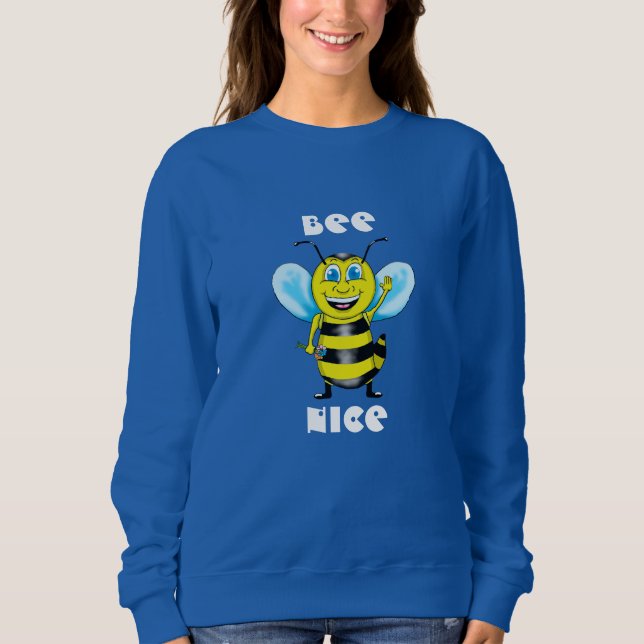 Moletom Bee Nice Sweatshirt feminina (Frente)