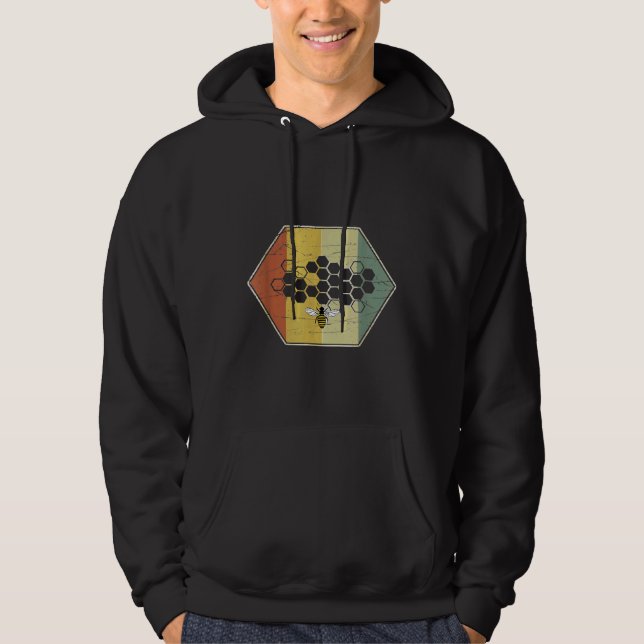Moletom Bee Whisperer Honeycomb Retro Bee Beekeeper (Frente)