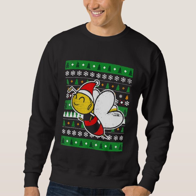 Moletom Beekeeper Honeybee Ugly Christmas Bee Bee (Frente)
