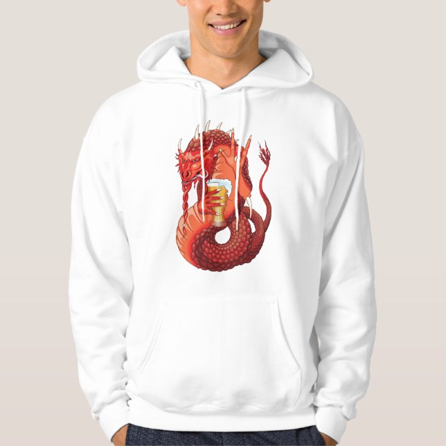 Moletom Beer Bebendo Dragão Hoodie (Frente)