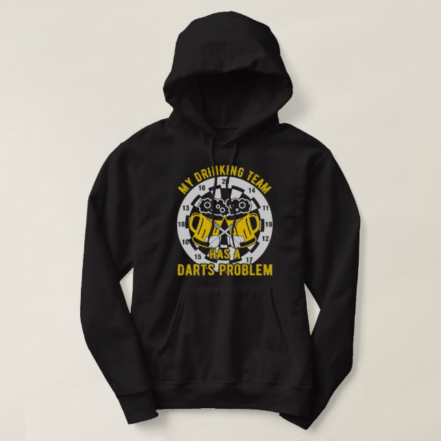 Moletom Beer Dart Minha Equipe de Bebendos tem uma Cerveja (Frente do Design)