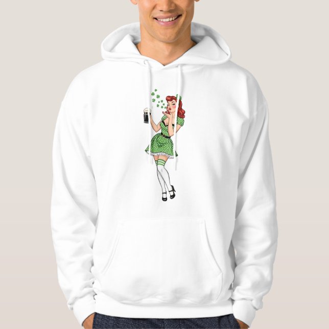 Moletom Beer Loving Irish Pin Up (Frente)