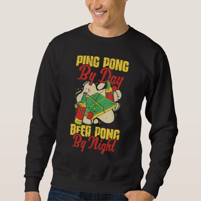 Moletom Beer Pong By Night Table Tennis Player (Frente)