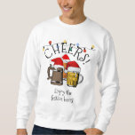 Moletom Beer Santa Claus Christmas Unisex<br><div class="desc">Beer Papai Noel Natal Unisex Sweatshirt para beber cerveja ácida no Natal. No topo, o design diz CHEERS! em texto curvo personalizável e no final há texto personalizável que diz ENJOY FESTIVE BEERS. Ambos os campos podem ser personalizados com a sua própria saudação, texto ou nome do seu grupo ou...</div>