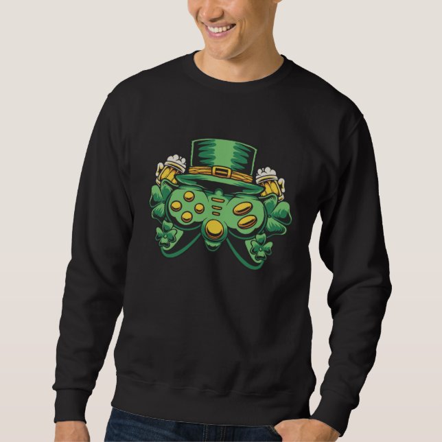 Moletom Beer St Patricks Day Gaming Hat Men Gamer (Frente)