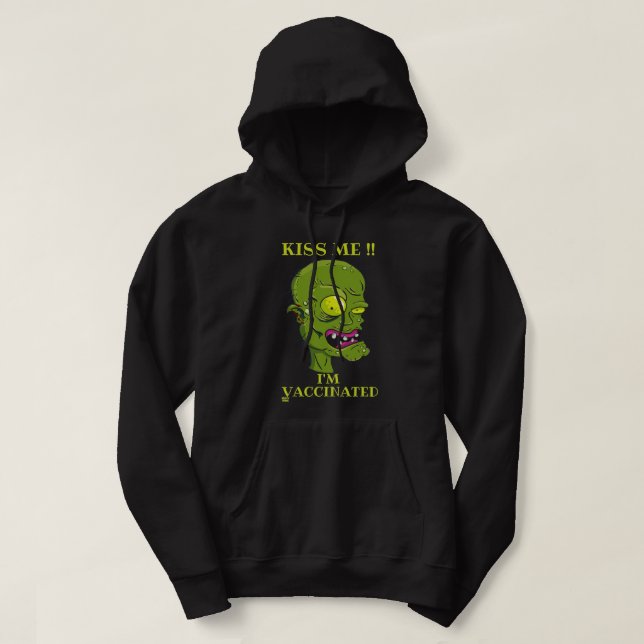 MOLETOM "BEIJA-ME, ESTOU VACINADO" (Frente do Design)