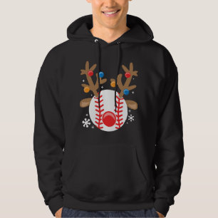 Moletom Beisebol Reindeer Engraçado Feliz Natal