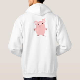 Moletom Bela Caricatura Inquisitiva Porco Sueco Hooded