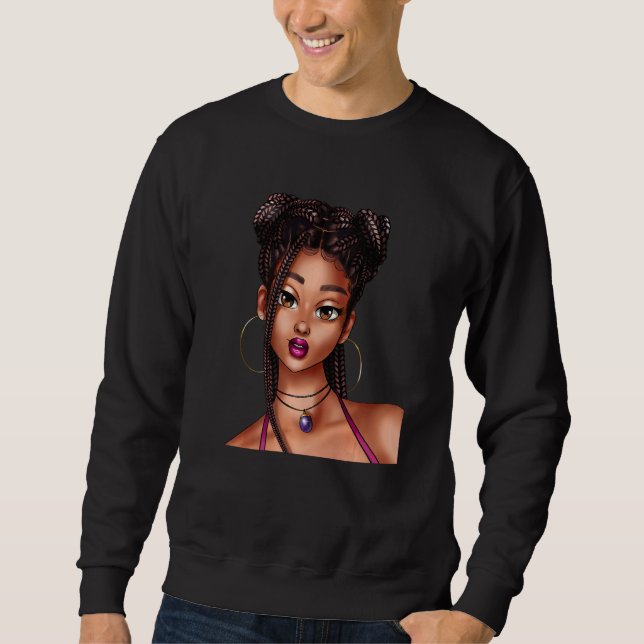 Moletom Bela Menina Africana Mulher Negra (Frente)
