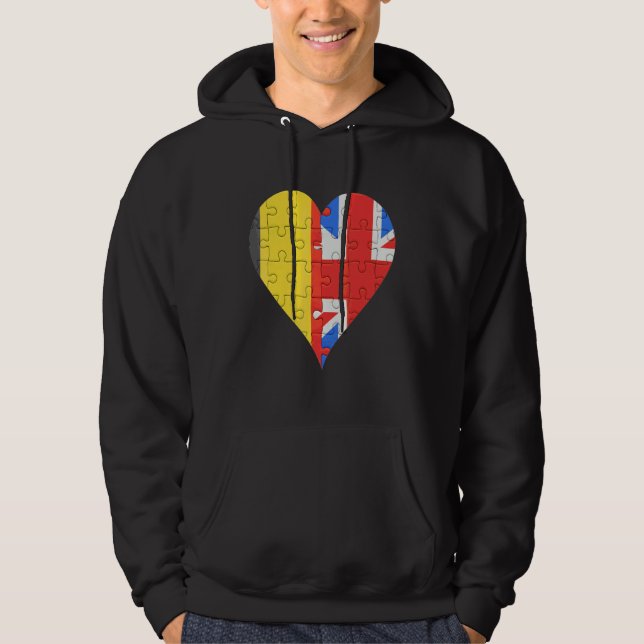 Moletom Belga British Flag Heart (Frente)