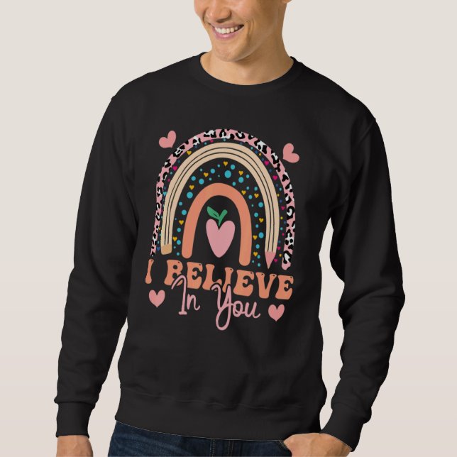Moletom Believe In You Teacher Testing Day (Frente)