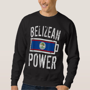 Moletom Belize Flag Bateria de Energia Belizena Tee Orgulh