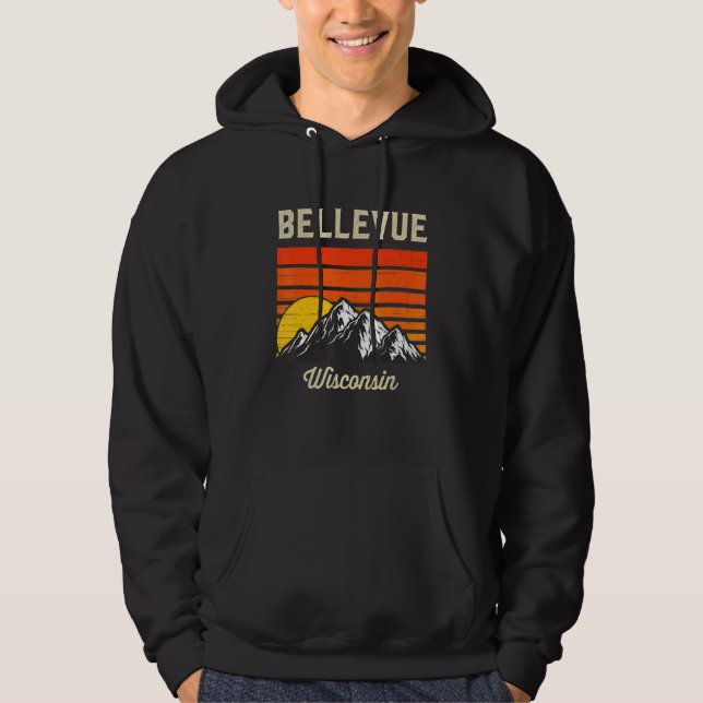 Moletom Bellevue Wisconsin Retro City State Usa (Frente)