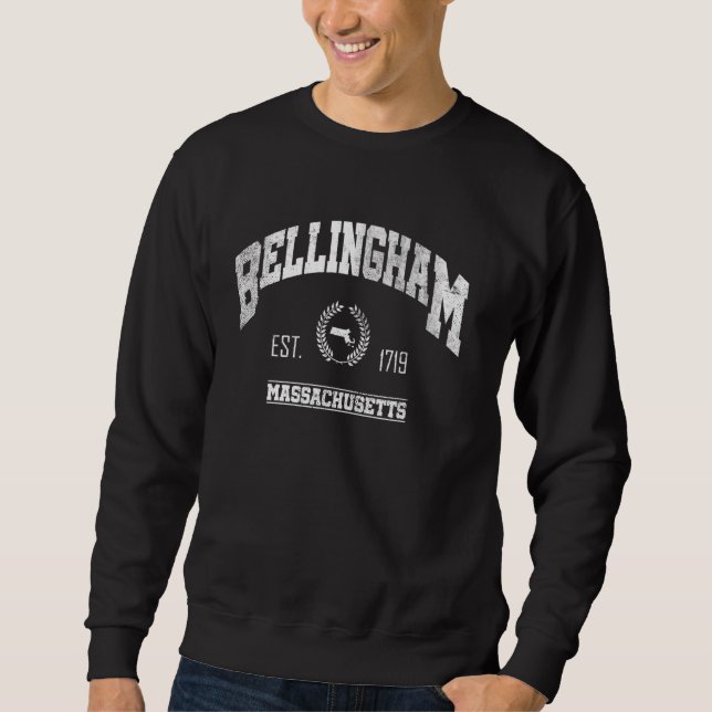 Moletom Bellingham MÃE Massachusetts Vintage Throwback (Frente)