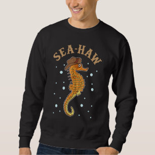 Moletom Belo e Engraçado Mar-Haw Haw Cavalo Marinho Hilári