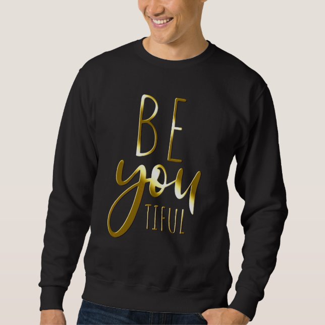 Moletom Belo Ser Você Linda Mindfulness Zen Yoga Auto  (Frente)