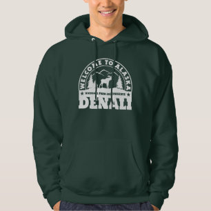 Moletom Bem-vindo ao Alaska. Denali - Logotipo branco