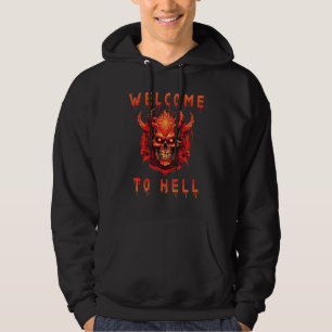 Moletom Bem-vindo ao inferno Satã do Diabo das Halloween O