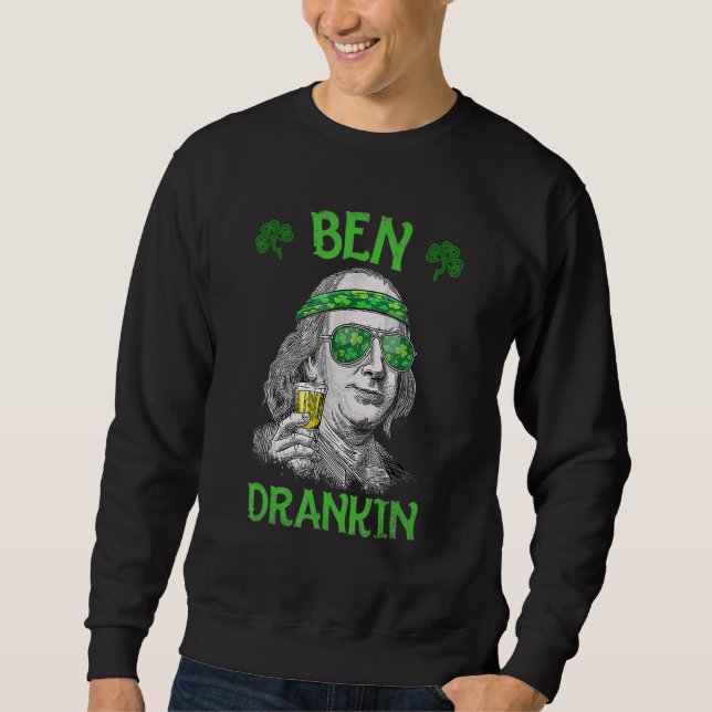 Moletom Ben Dia de São Patrício Benjamin Franklin (Frente)