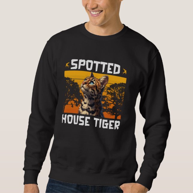 Moletom Bengala Cat SPOTTED HOUGER Funny Bengal Cat Da (Frente)