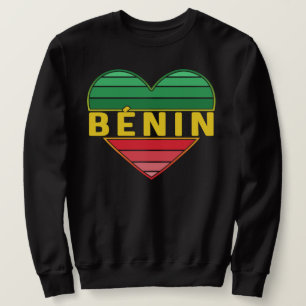 Moletom Beninese Heart, Eu Adoro Benin