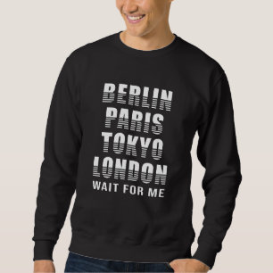 Moletom Berlim Paris Tóquio Cidades de Londres Engraçado P