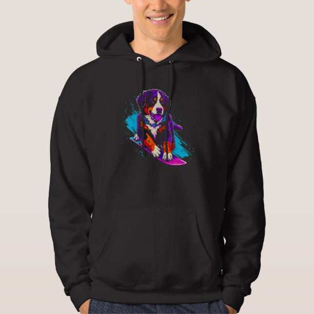 Moletom Bernese Mountain Dog Snowboarding (Frente)