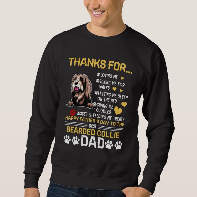Moletom Best Bearded Collie Dog Dad Happy Father s Day (Frente)