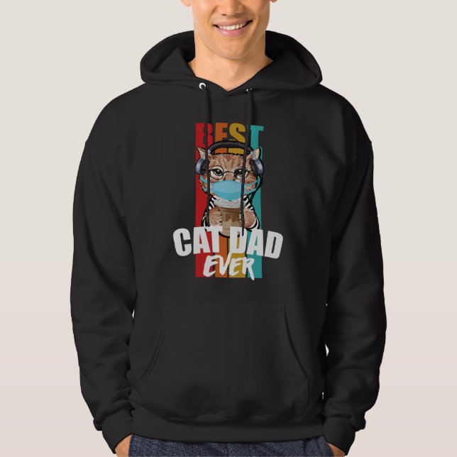 Moletom Best Cat Dad Ever  Cat Daddy Father s Day Outfit 2 (Frente)