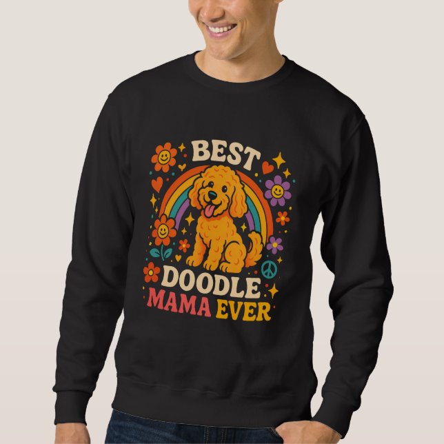 Moletom Best Doodle Mama Ever Goldendoodle Pet Cute Dog Ma (Frente)