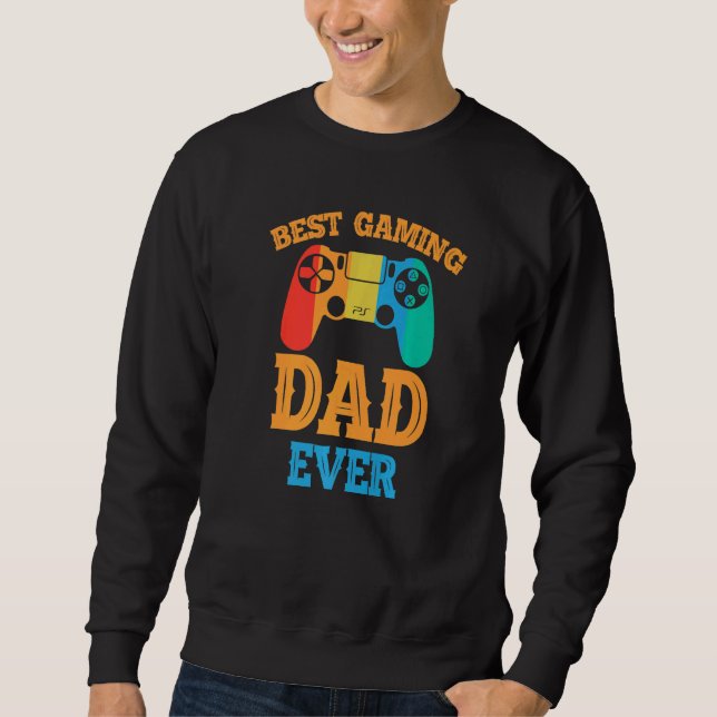 Moletom Best Gaming Dad Ever  Dad Design Cute Father Quote (Frente)