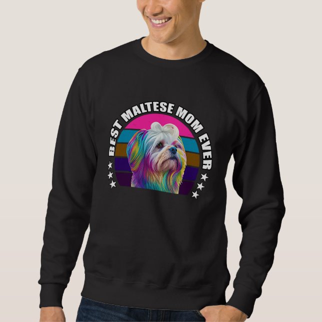 Moletom Best Maltese Mom Ever Cute Maltese Mom Dog  Pop  2 (Frente)