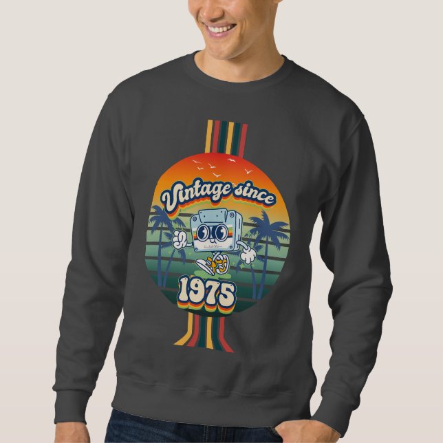 Moletom Best of 1975 Vintage Retro 50th Birthday (Frente)