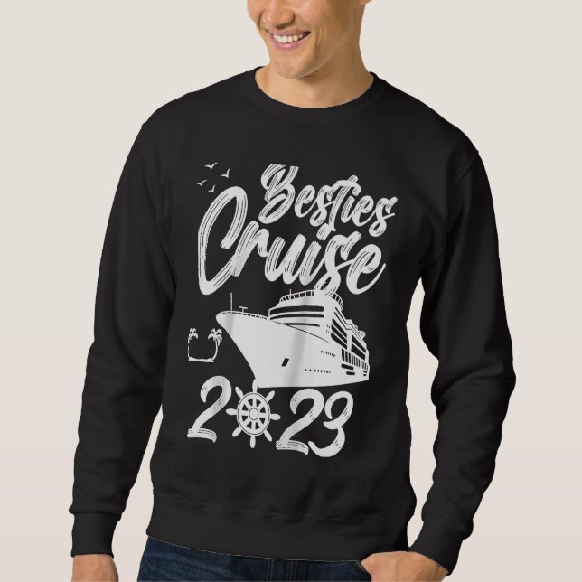 Moletom Besties Cruise Trip 2023 Travel Besties Trip Cruis (Frente)