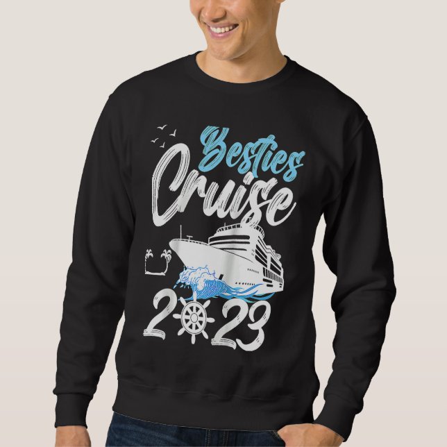 Moletom Besties Cruise Trip 2023 Travel Besties Trip Cruis (Frente)