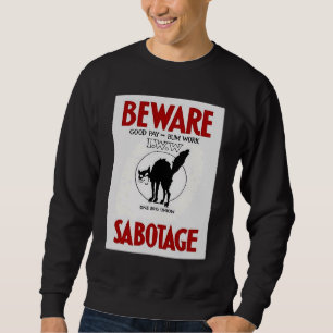 MOLETOM BEWARE SABOTAGE CAT IWONE GRANDE UNIÃO