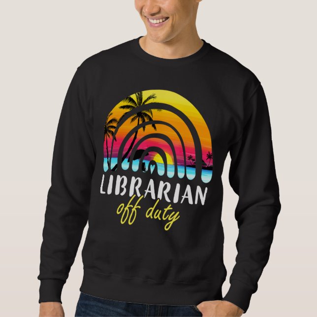 Moletom Bibliotecário de Duty Beach Sunset Rainbow Profess (Frente)