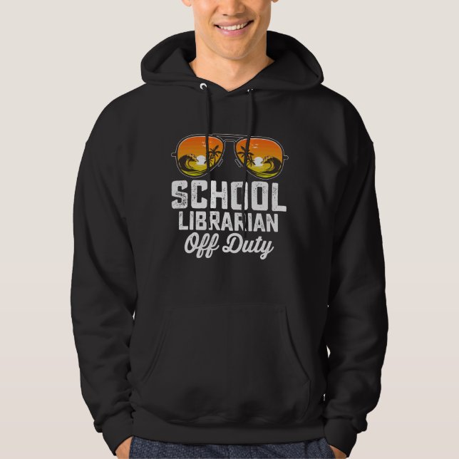Moletom Bibliotecário Escolar Fora de Serviço no Último Di (Frente)